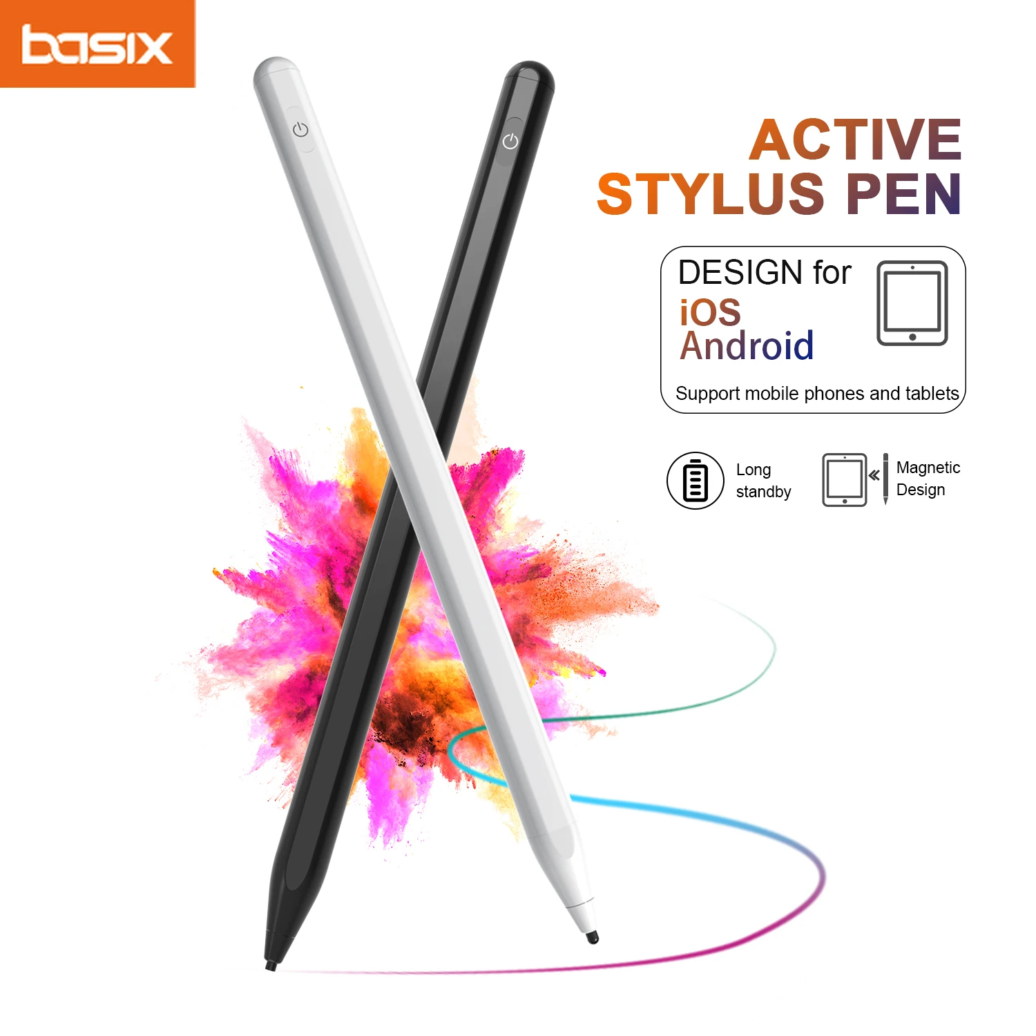 

Basix active stylus universal pen for Android and IOS capacitive metal touch screen pen For apple ipad pencil xiaomi pen pad 5