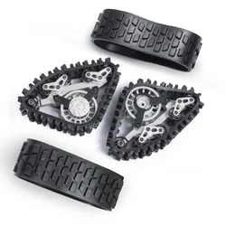 1 pair Aluminum Alloy Snow track wheel Conversion Tire for 1:10 Rc Scx10 Axial Scale Crawler car