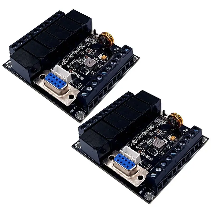 2x-plc-industrial-control-board-fx1n-14mr-relay-module-editable-controller