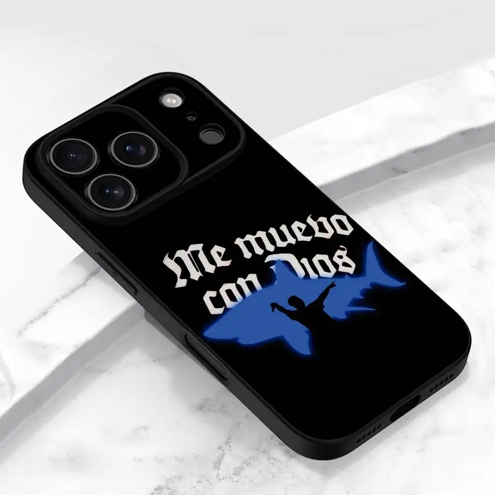 Me Muevo Con Dios Cruz Cafune funda de teléfono para iPhone 17,16,15,14,13,12,11,Pro,Max,Plus,E,Air,Mini cubierta protectora negra