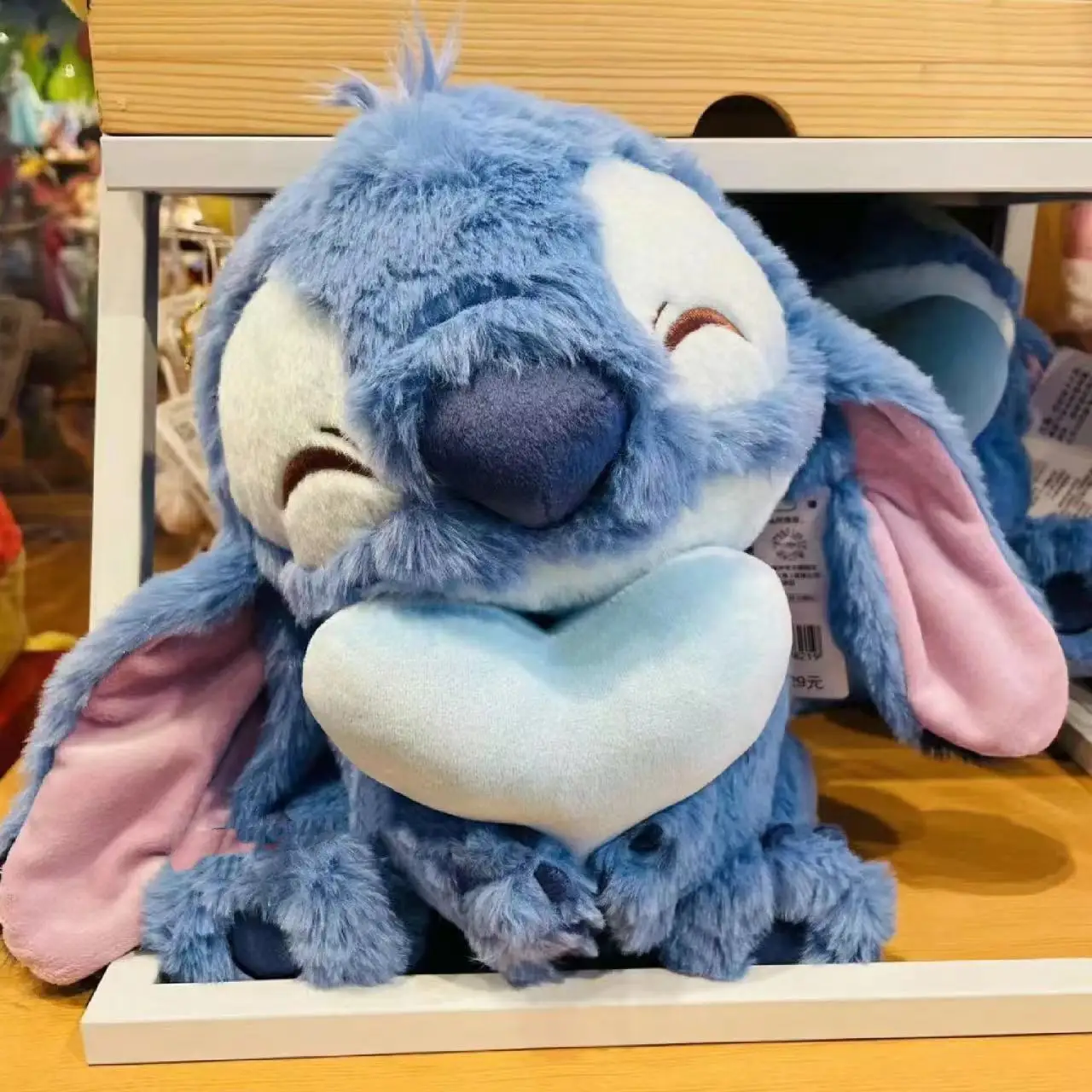 Disney 30-45cm Cartoon Plush Doll Model Cute Stitch Plush Love Stitch Pendant Statue Pink Stitch Kids Couple Gift