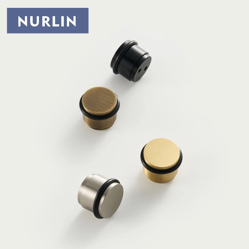 Nurlin Brass Sturdy New Structure Plain Door Stopper For Bathroom Indoor And Outdoor Gates Matte Gold Antique Bronze Nickel