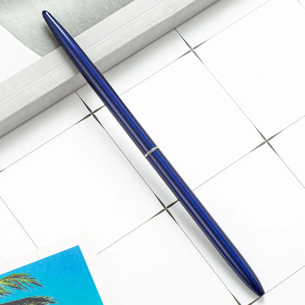 

6Pcs Ballpoint Pens Refined Metal Writing Pen Smooth Business Desk Pen for Office Bank Hotel Ballpoint Pens Office Stationery