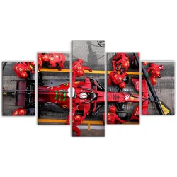 5Pcs F1 Red Luxury Racing Car Champion Gift Art Pictures Wall Home Decor Anime Posters Canvas Paintings for Living Room