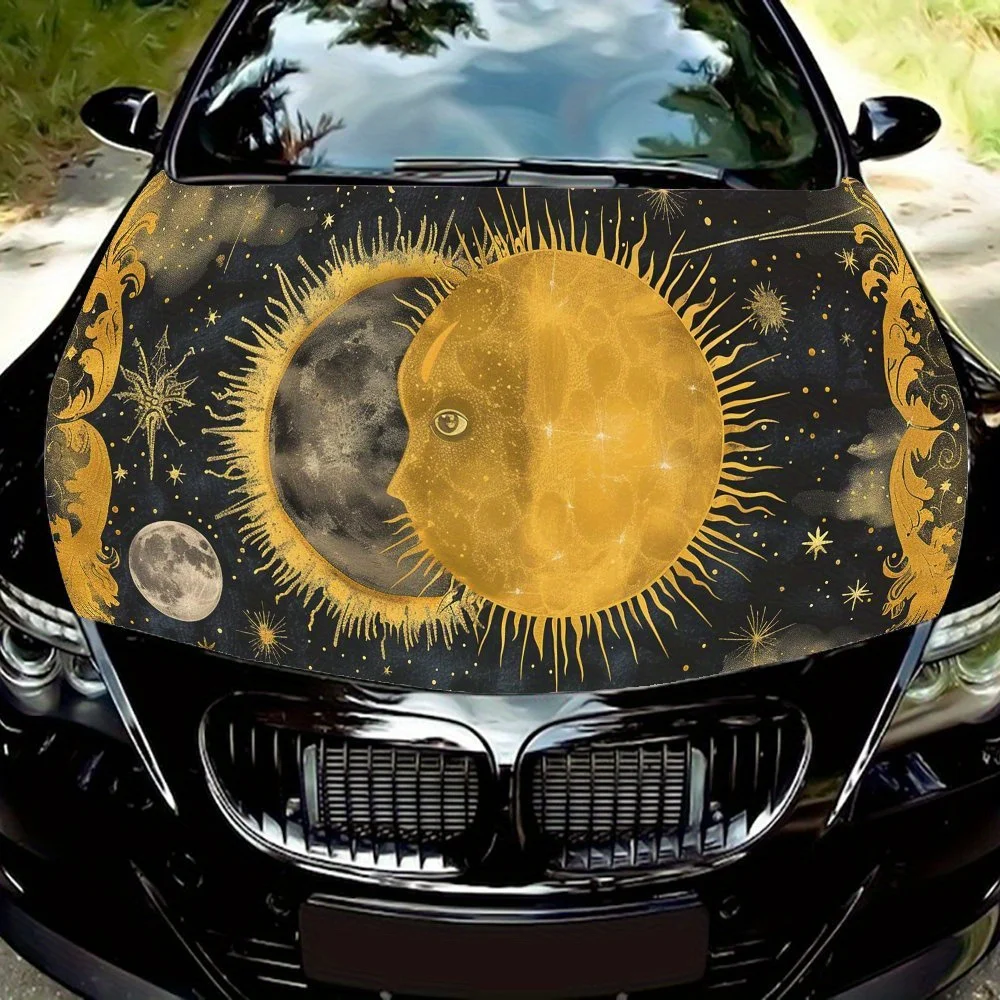 

Interstellar Universe Car Hood Sticker Waterproof PVC Body Film, Easy To Tear Off and Durable, Suitable for Delicate Decoration