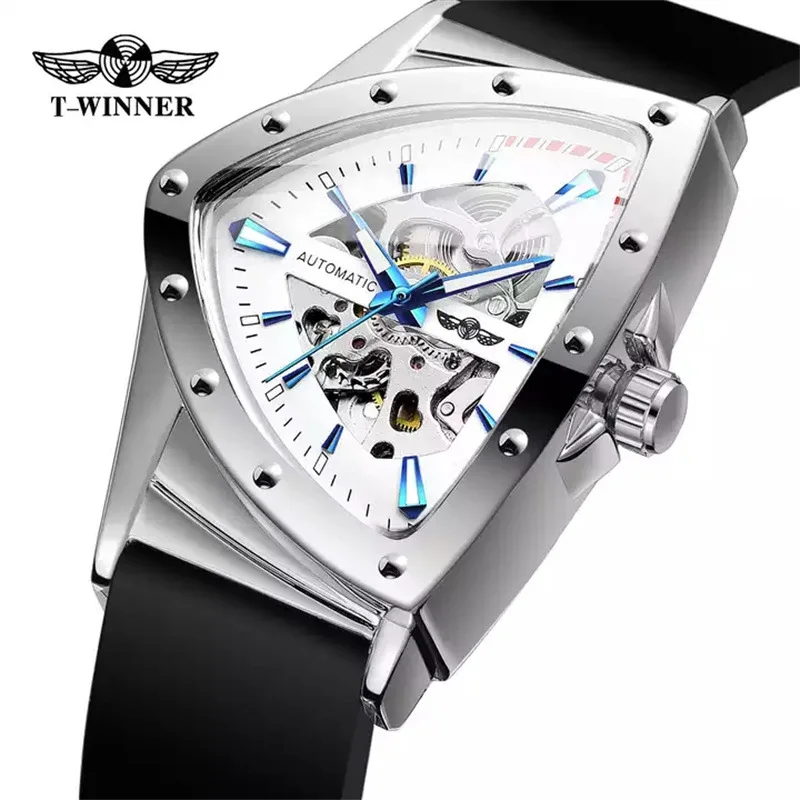 Montre mécanique automatique pour homme, triangle creux, style européen et américain, mode décontractée, livraison gratuite OUTLETS, nouveau gagnant