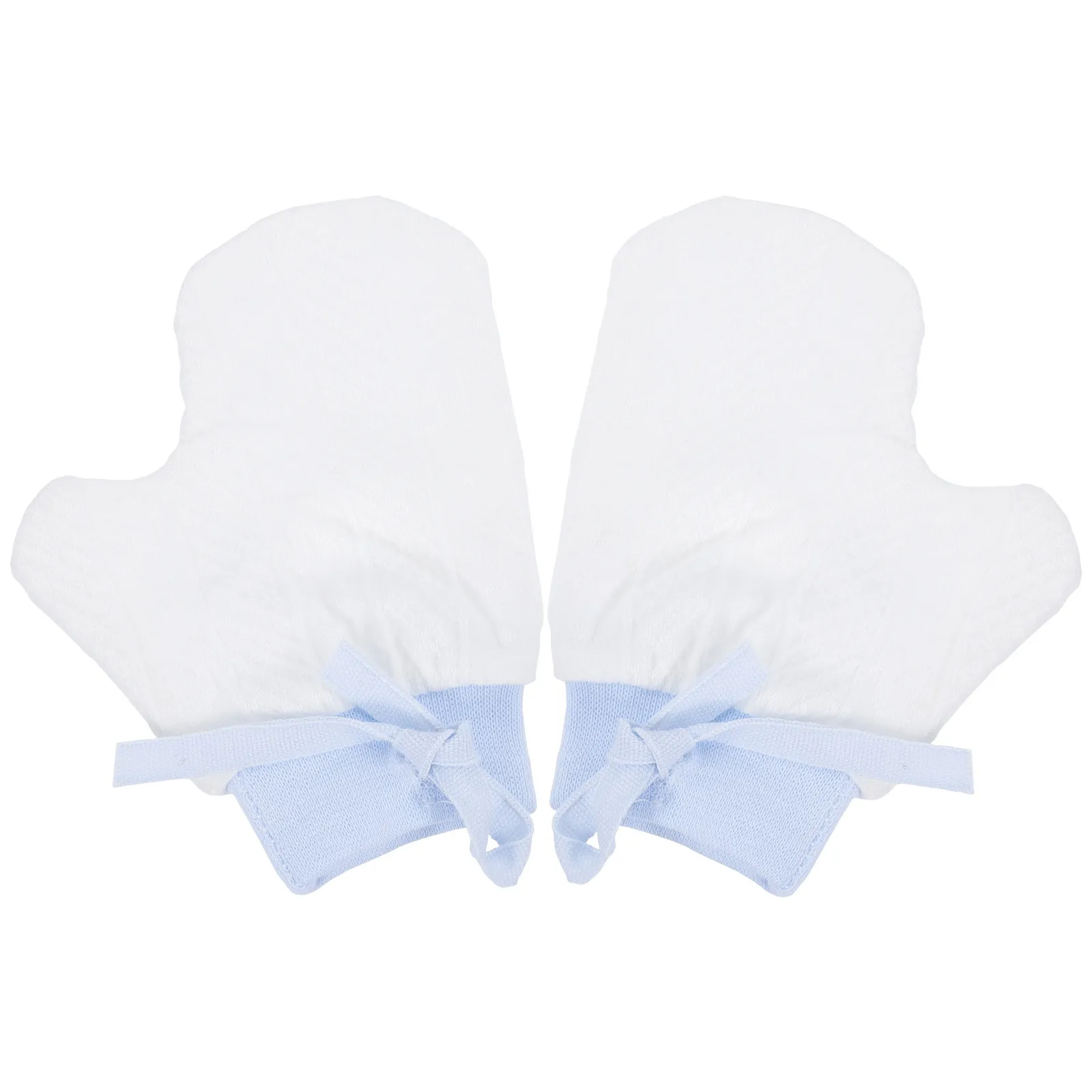 

1 пара детских варежек-перчаток из нейлона, регулируемые, защитные от царапин, предотвращающие сосание пальцев, для новорожденных и младенцев