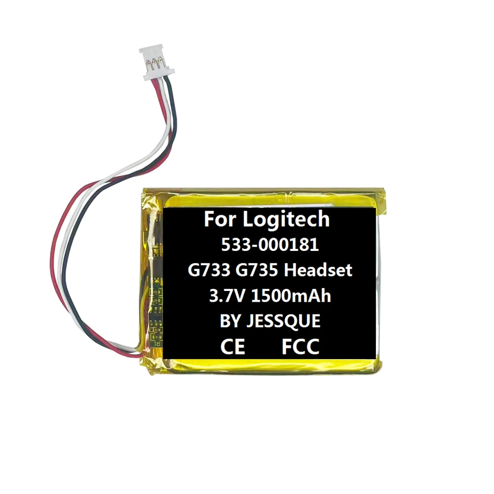 الأصلي يستبدل 1500mAh 533-000181 بطارية حزمة ل لوجيتك G733 G735 لعبة لاسلكية سماعة الرأس