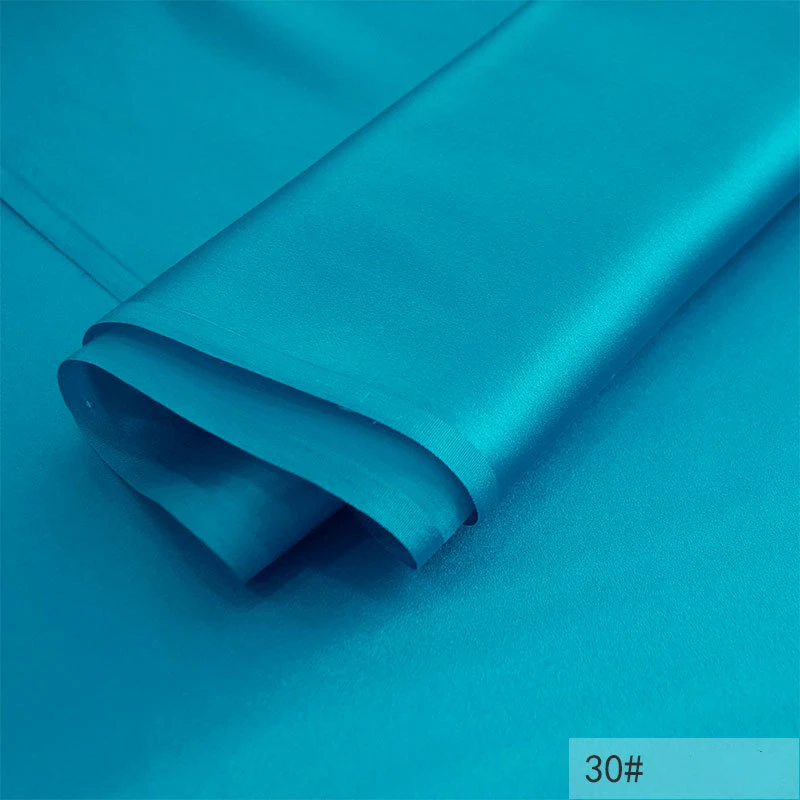 30 Mm Heavy Silk Satin Fabric 100% Pure Mulberry Gray Green Black Blue Colors 114 cm 45\'\' Width For Sample Test