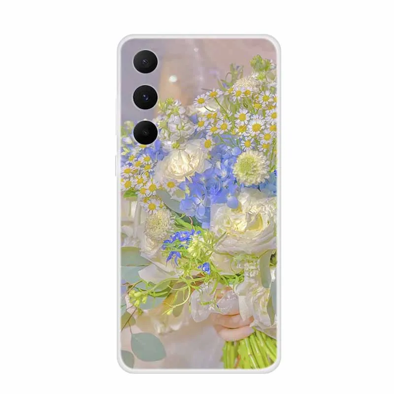 For Samsung Galaxy Samsung  A14 A34 A24 A54 Phone Case Cool Soft Silicone Cover For Samsung Galaxy A 14 24 34 54 Rose Case Capa