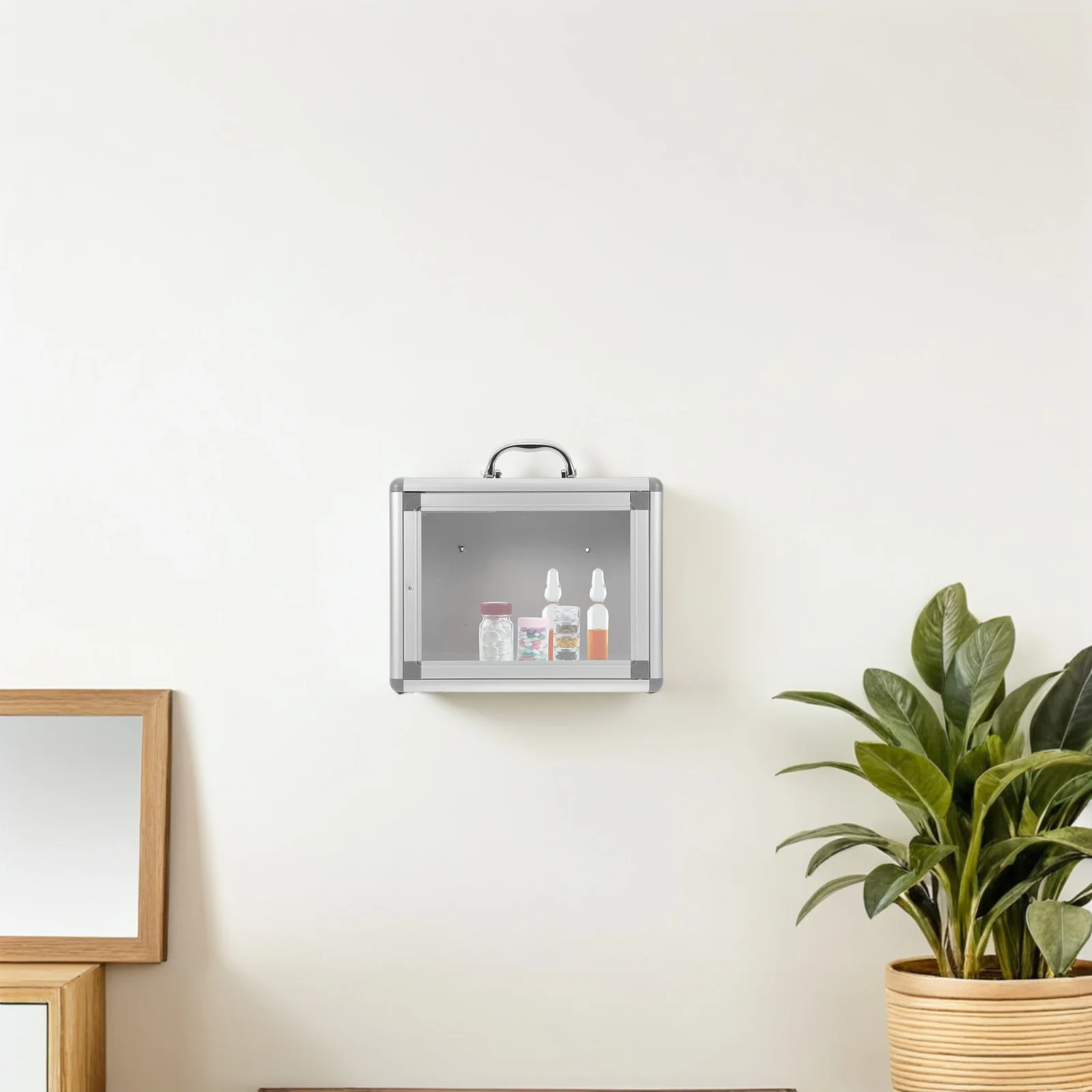 

Wall Mounted Medicine Box Metal Acrylic Emergency Organizer Storage Case For Home Office Public Areas First Aid Container