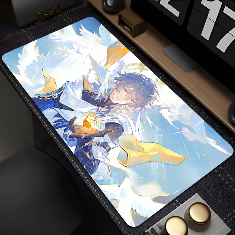 لوحة ماوس للكمبيوتر المحمول، خزانة مكتب، لوحة مفاتيح، حصيرة مكتبية كبيرة عالية الدقة، لوحة ماوس Honkai Star Rail Sunday، لوحة مطاطية ممتدة غير قابلة للانزلاق