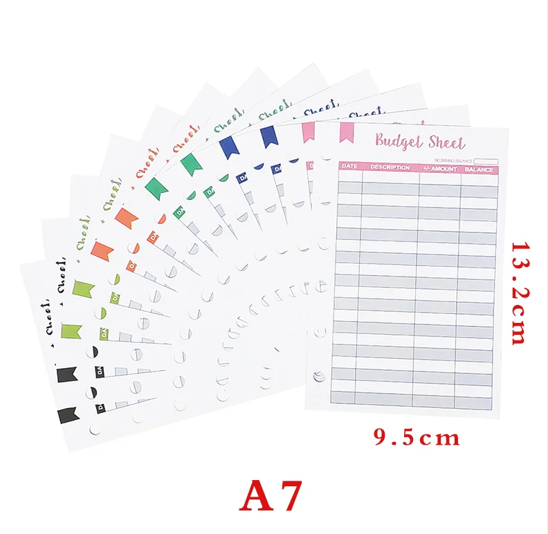 A5 A6 A7 Binder Budget Planner Organizer 6 Ring Binder Envelopes Pockets And 12 Pieces Expense Budget Sheets