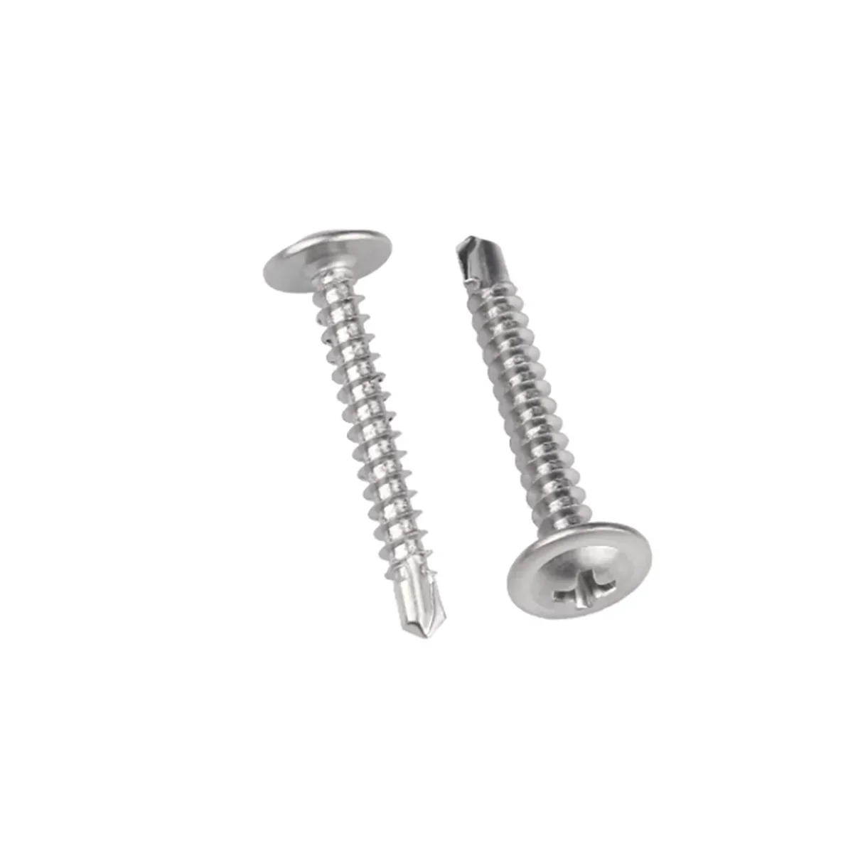 410 Stainless Steel Cross Round Head Screw With Washer / Large Pan Head Self Tapping And Self Drilling Dovetail Bolt