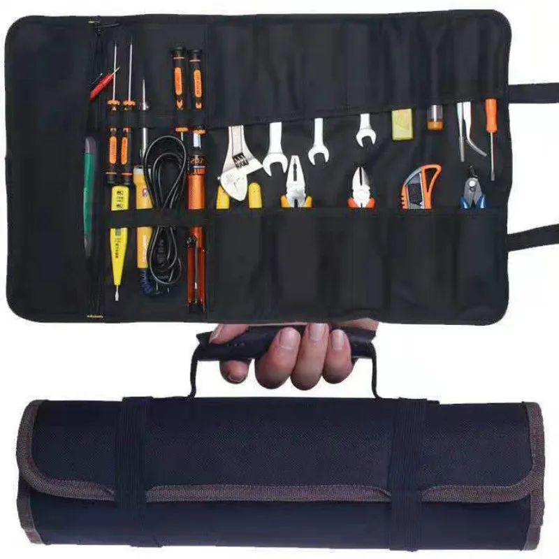 Imagem -02 - Multi Bolso Oxford Pano Kit de Reparo do Carro Bolsa Chave Fenda Alicate Rolo Reparação Ferramenta Bolsas Armazenamento Alta Qualidade wf 1pc