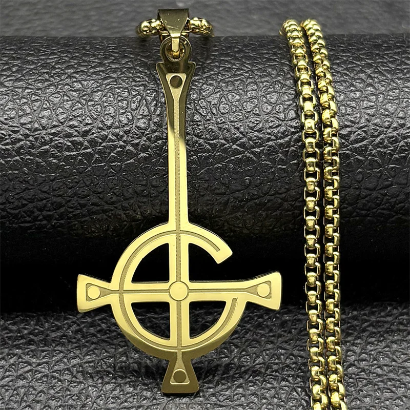 Hiphop Ghost BC Nameless Anhänger Halskette Für Frauen Männer Edelstahl Silber Farbe Band Musical Dark Punk Kette Schmuck Geschenke – Detail 4