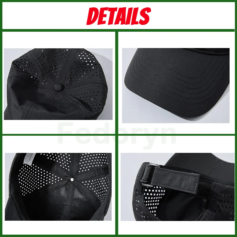 Fedoryn Custom Sun Hat for Big Head Quick Dry Adjustable Baseball Cap Men Women Embroidery Print Text Brand Design Hat Wholesale image 6