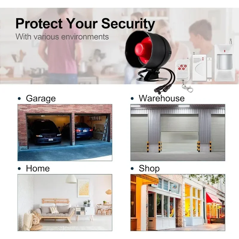 WIFI Security Alarm System Home Security System Weatherproof Siren for House Office Apartment Business Factory Security Alarm