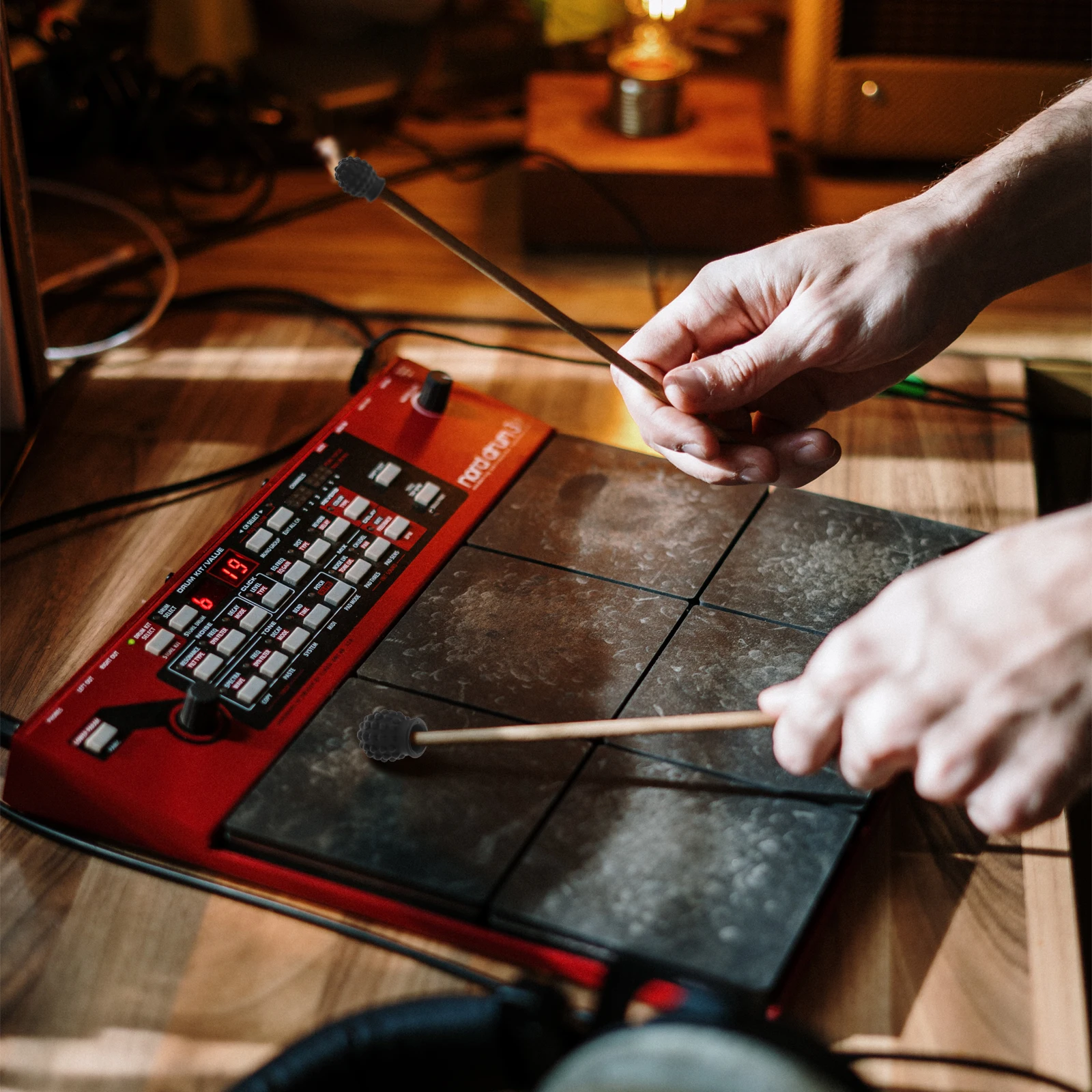 

4 Pcs Drums Drumstick Protector Drumsticks Head Covers Silent Tips for Dampeners