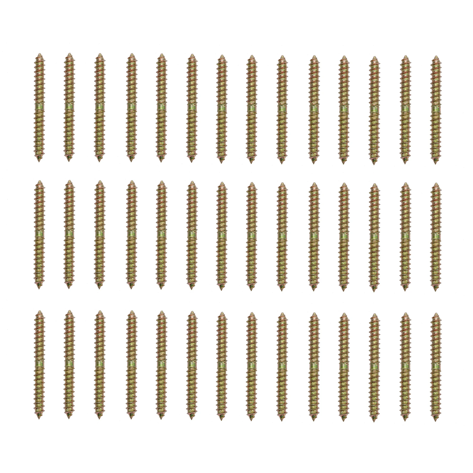 

40pcs Double-ended Dowel Screws Zinc Galvanized Carbon Steel Bolts for Wood Connecting Furniture Joints Long Service Life