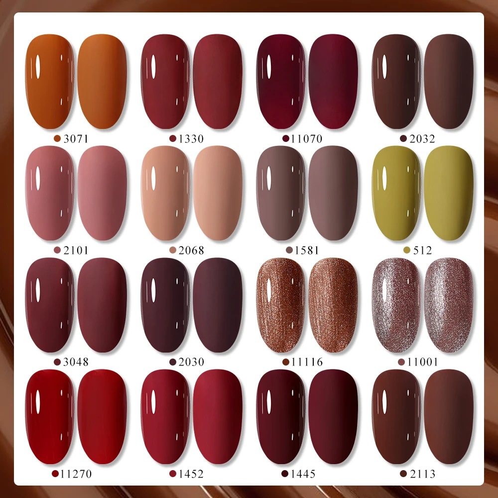 Clou Beaute Gel Nagellak 15ml Naakt Koffie Bruin Kersenwijn Rood Losweken UV Gel Semi-permanente vernis Basis Matte Top Coat