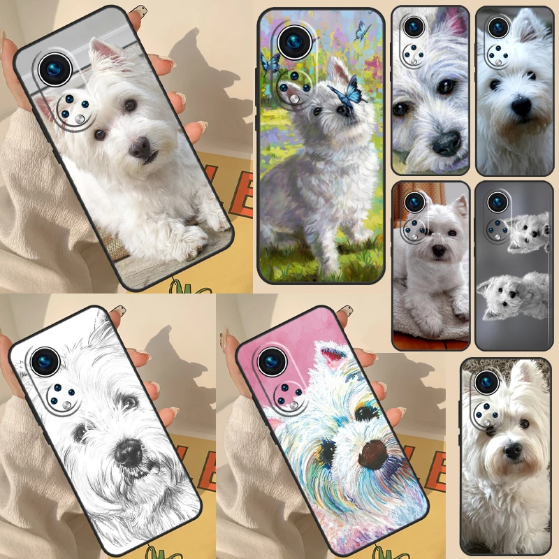 Westie Dog Case For Huawei Honor 50 Lite P20 P30 P40 P50 Pro Nova 5T P Smart Z 2019 2021 Back Cover