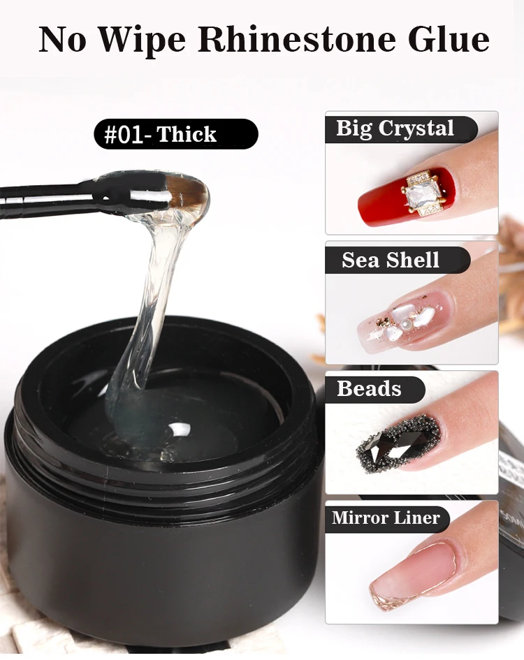 AS LED/UV Hema Free Tpo Free Builder Gel de uñas indoloro 50ml extensión de uñas transparente Gel duro fortalecedor barniz pegamento de diamantes de imitación