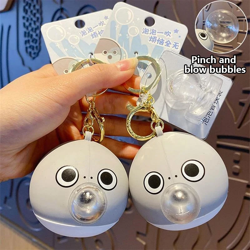 Cartoon Cute Blowing Bubbles Sakaban Turtle Pendants Ornaments Keychain Bag Pendant Decompression Toys Fashion Accessories Gifts