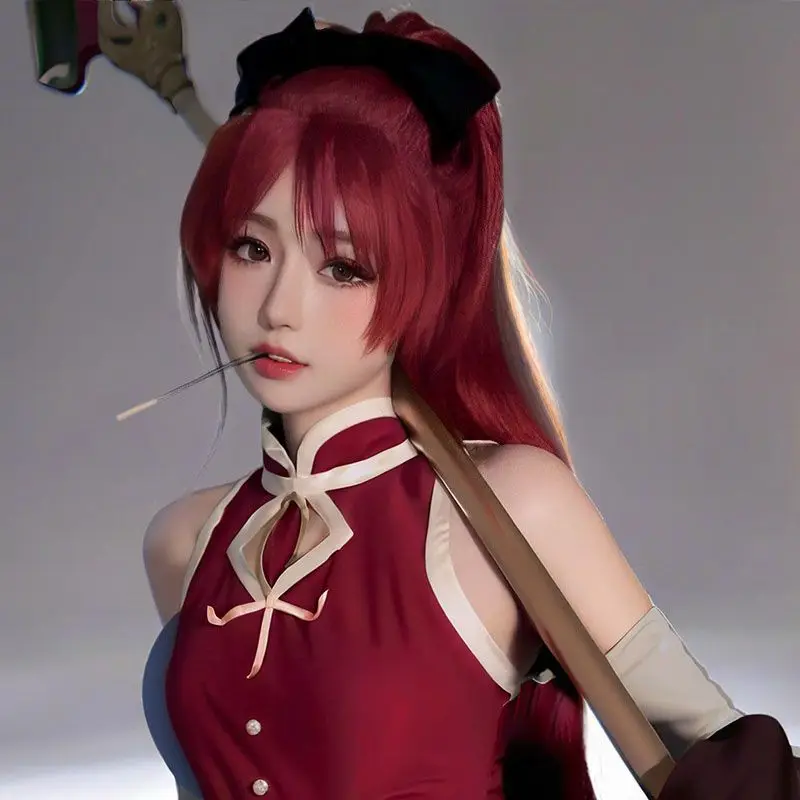 ‌Anime Character Wig - Sakura Masuko Cosplay Hair, Long Straight Synthetic Wig, Convention Costume