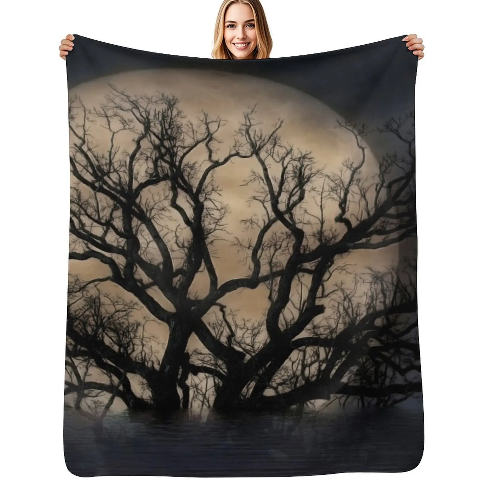 

Super Moon Throw Blanket All Season Soft Lightweight Blanket for Home