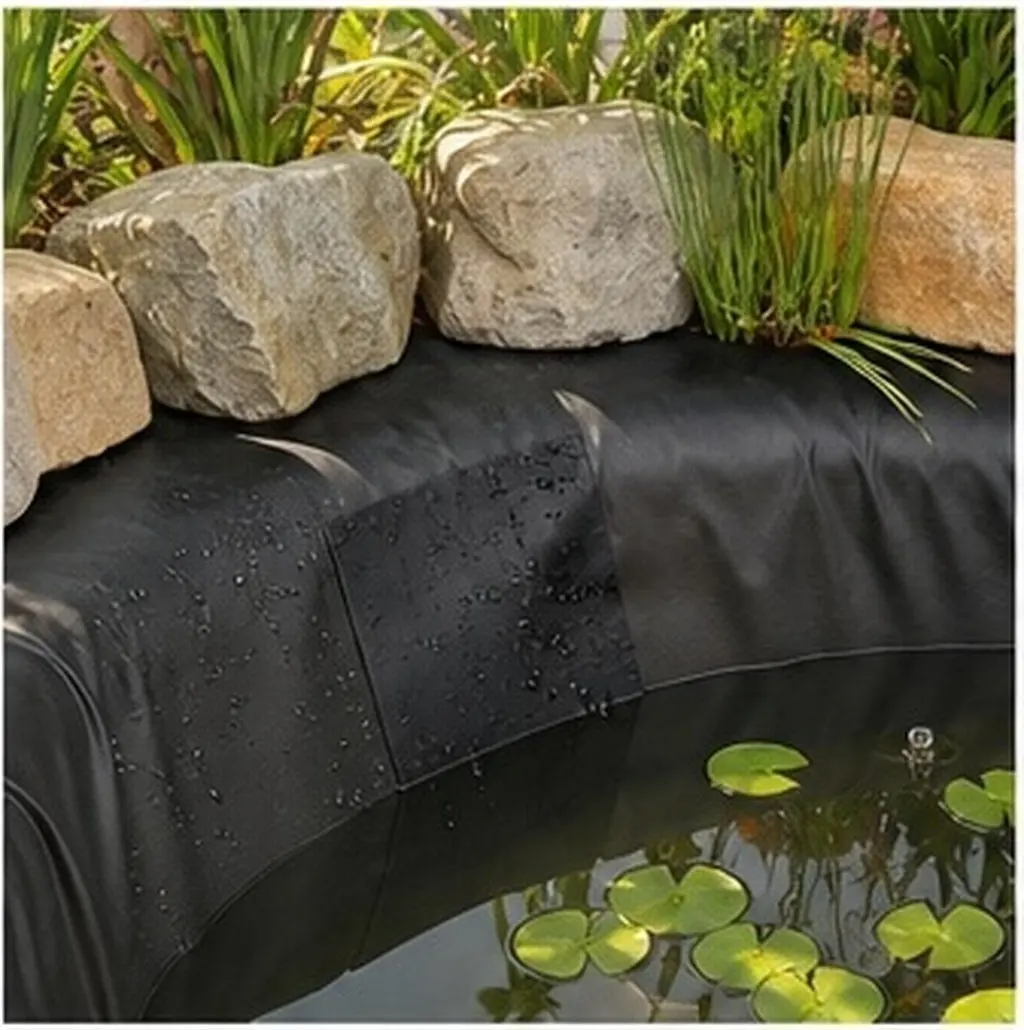 2Pcs Pond Liner Repair Patch Black Self-Adhesive Waterproof Tape Leak Seal for Garden Pond Seam Repair Flexible Liner