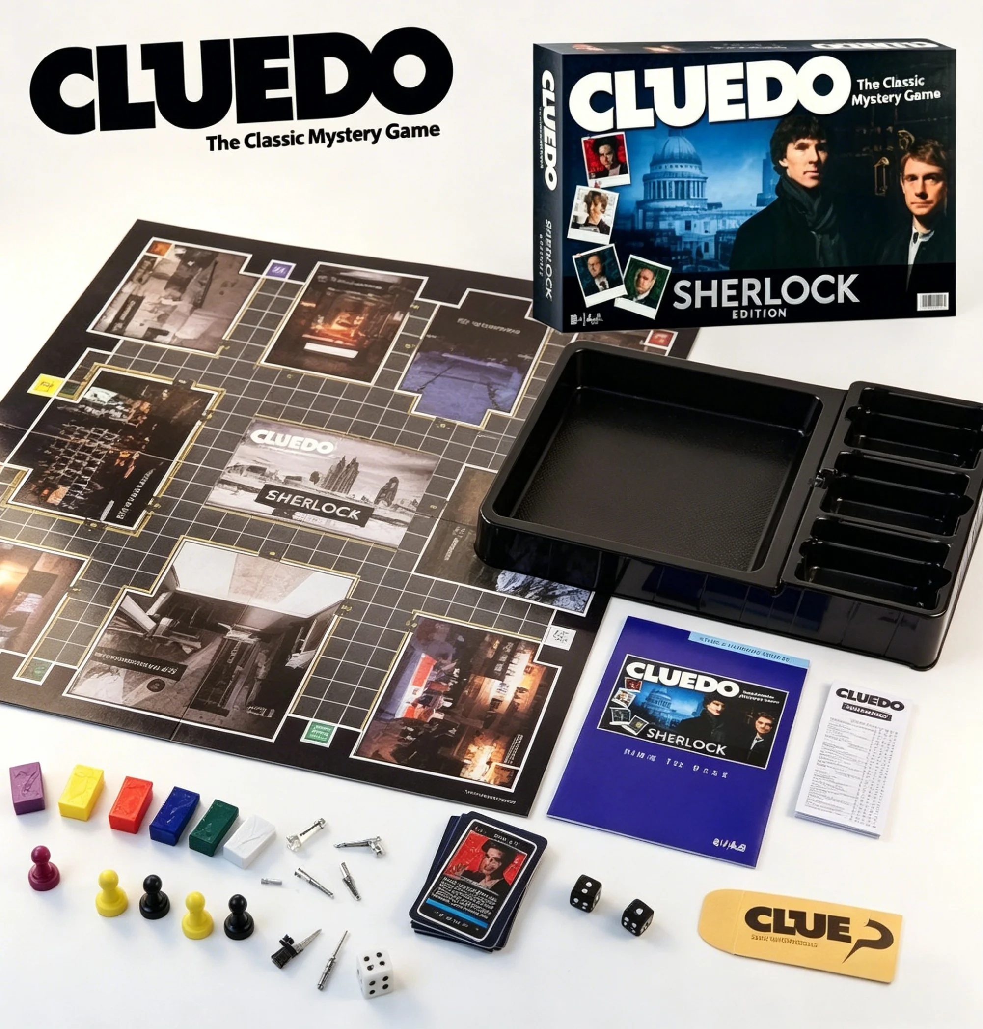 Juego de Mesa Cluedo Edición Sherlock Holmes - Juego de Detectives de Misterio, Juego de Estrategia para Noches Familiares