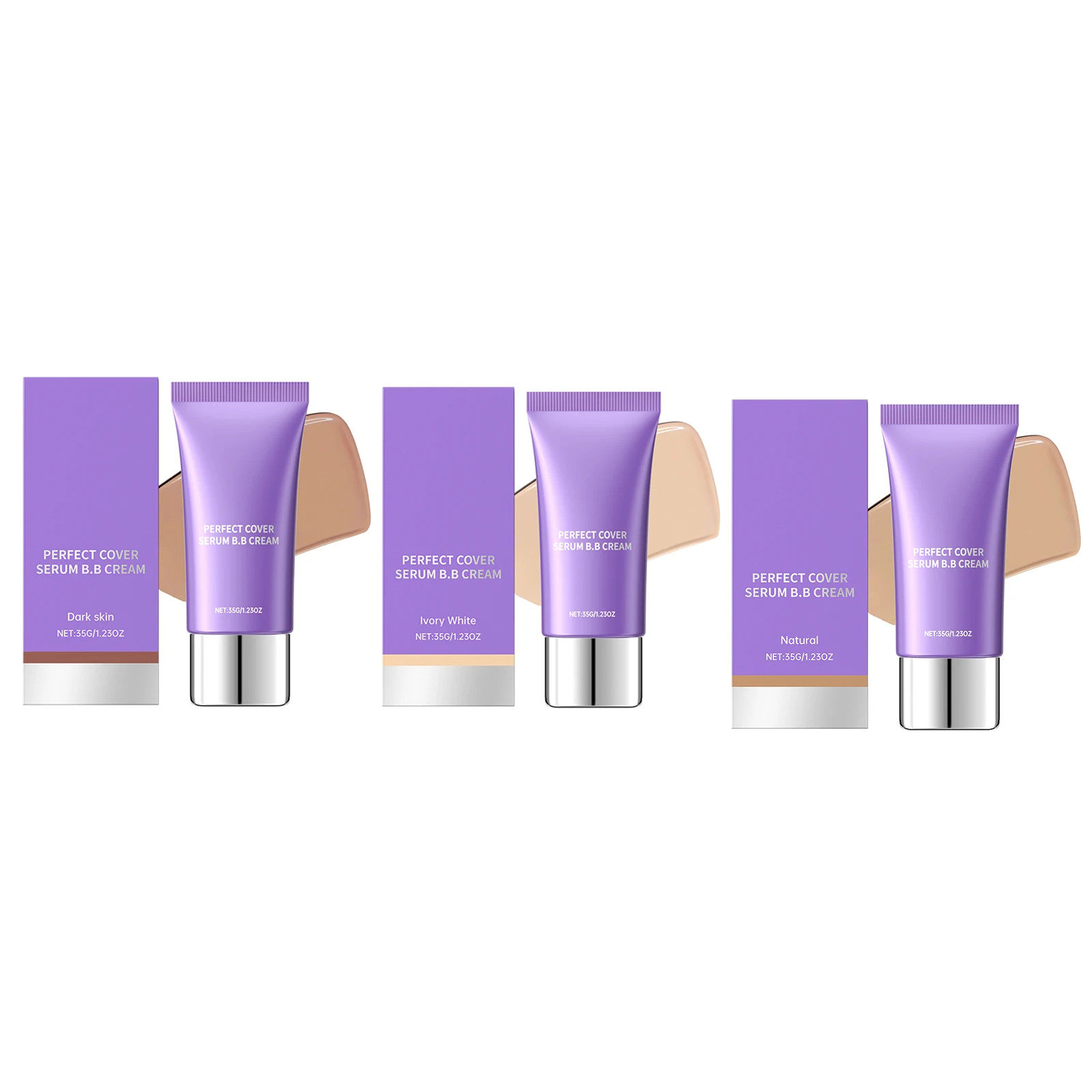 2-in-1 BB Cream Moisturizing Serum Flawless Foundation Concealer Multifunctional Lightweight Brighten Base Makeup Sensitive Skin