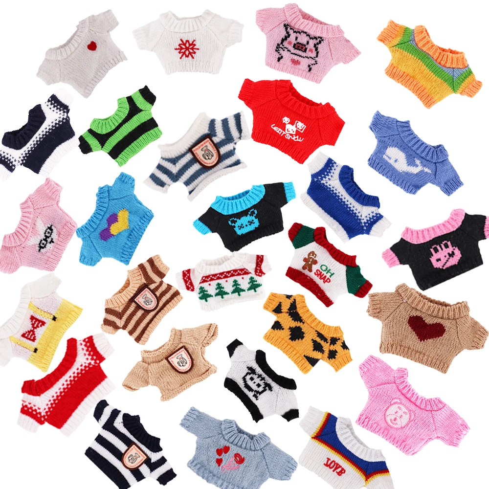 Doll Clothes Cute 20Cm Cotton Doll Pop Sweater For EXO Idol Plush Star DIY Doll Clothing Accessories,Children's Toys Gifts