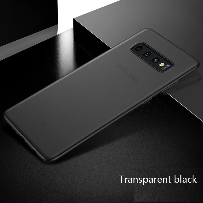 Funda Fundas de 0,3mm para Samsung Galaxy S10E S10 E S10 Plus S8 S9 Plus Note 8 Note 10 Plus, funda trasera dura de plástico esmerilado