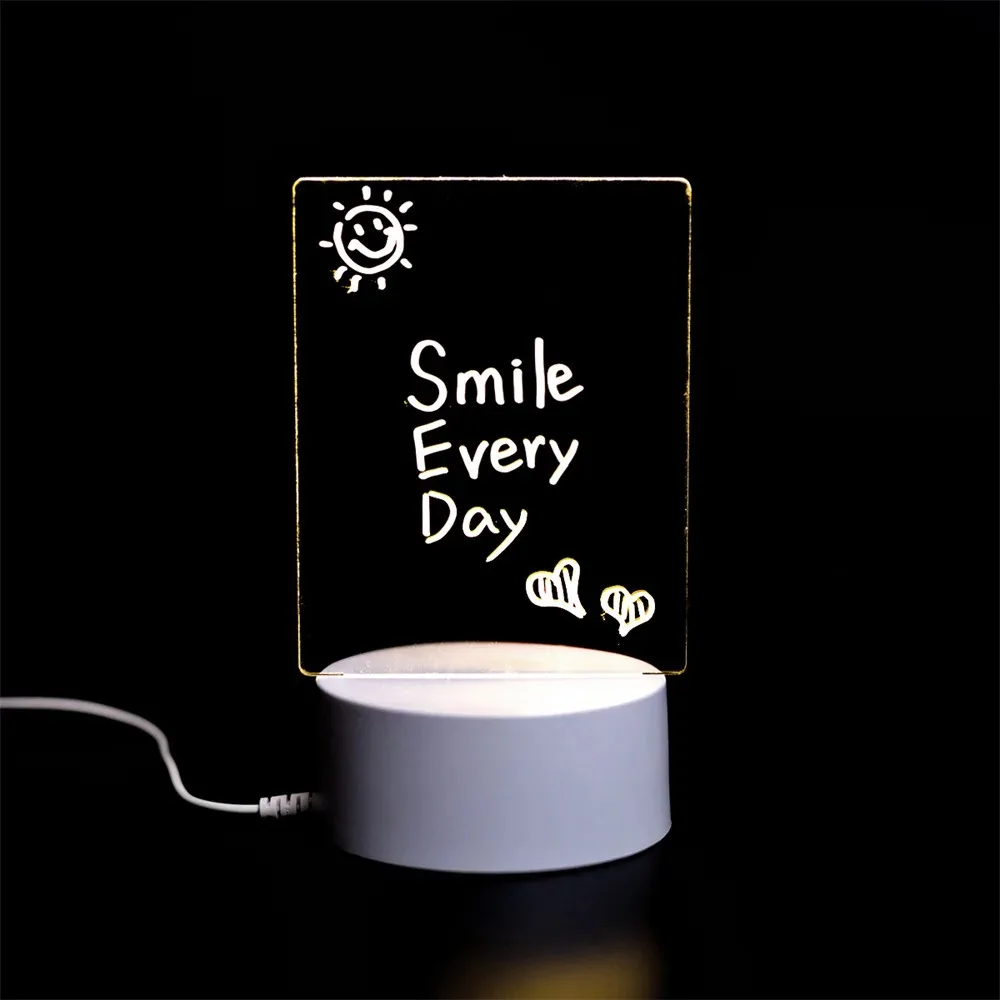 Led Note Board Night Light Creative Message Board Lamp con penna USB Message Board Holiday Light lampada da notte fai da te Kid Lover Gifts