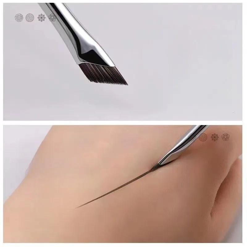 Pincel Delineador de Ojos en Ángulo, Pincel de Maquillaje para Delineado de Ojos con Alas de Precisión, Ultrafino, Inclinado y Plano