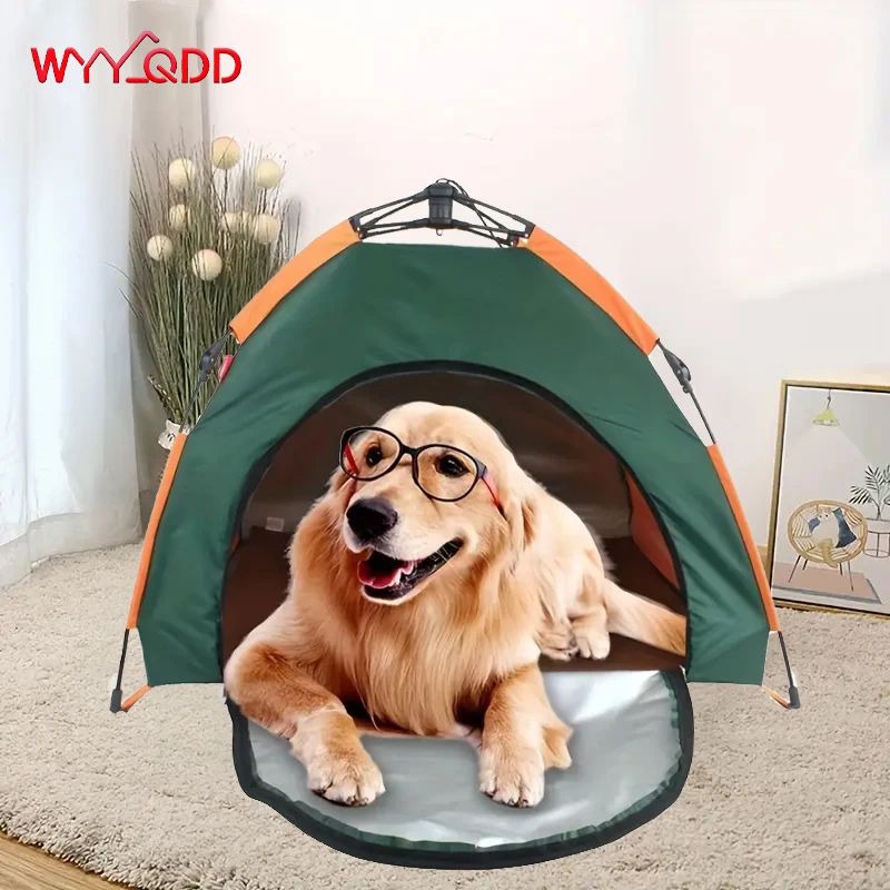 1pc Portable & Foldable Pet Tent,Easy-to-Clean Outdoor Shade Shelter with Soft Cushioning for Pets,Portable Bed