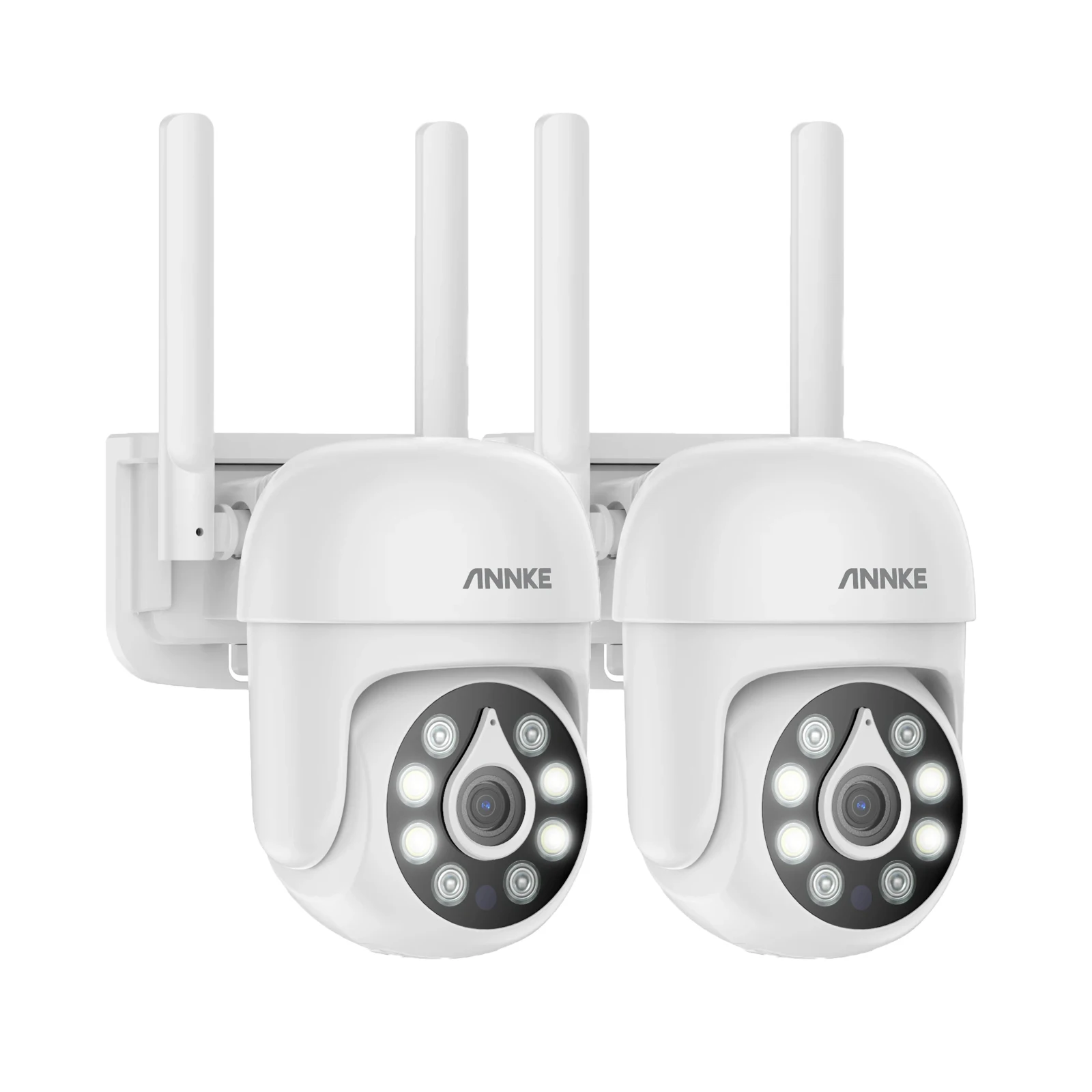 Annke-Câmera de Vigilância por Vídeo Sem Fio, Áudio Bidirecional, Câmera de Segurança, À Prova de Intempéries, Wi-Fi, H.264, 5MP, 3,6mm, IP66, 2 unidades