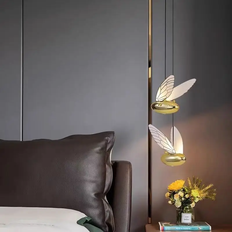 Nordic Bee LED pendant light for restaurant study children's bedroom designer coffee shop Chandelier home decor Light fixture - Image 3