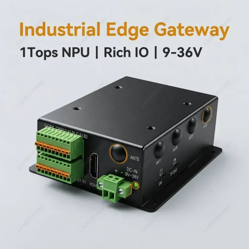 IIoT Edge Computing Gateway, Ubuntu 24.04 & RT-Linux Supported, RS485 RS232 CAN GPIO GPS 4G LTE WiFi6 BT LoRaWAN Industrial Edge