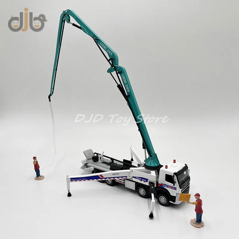 1:50 Diecast Metal Engineering Model Toy Concrete Pump Truck With Sound & Light Children Gifts