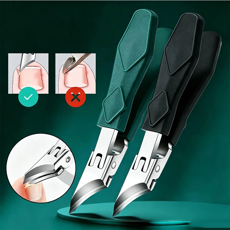 1/2 Stücke Spitzzange mit abgeschrägter Kante, Original-Nagelknipser mit großer Öffnung, Spitzzange, Nagelschneider, Nageltrimmer, Haushalts-Pediküre-Werkzeug