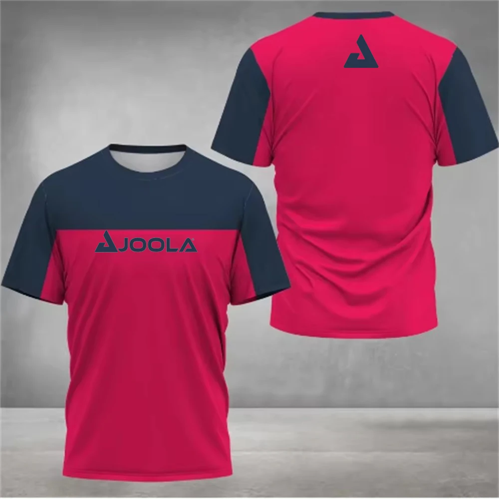 

JOOLA Men's Short sleeved T-shirt Summer New Round Neck Printed Trendy Loose Hip Hop Street Versatile Top