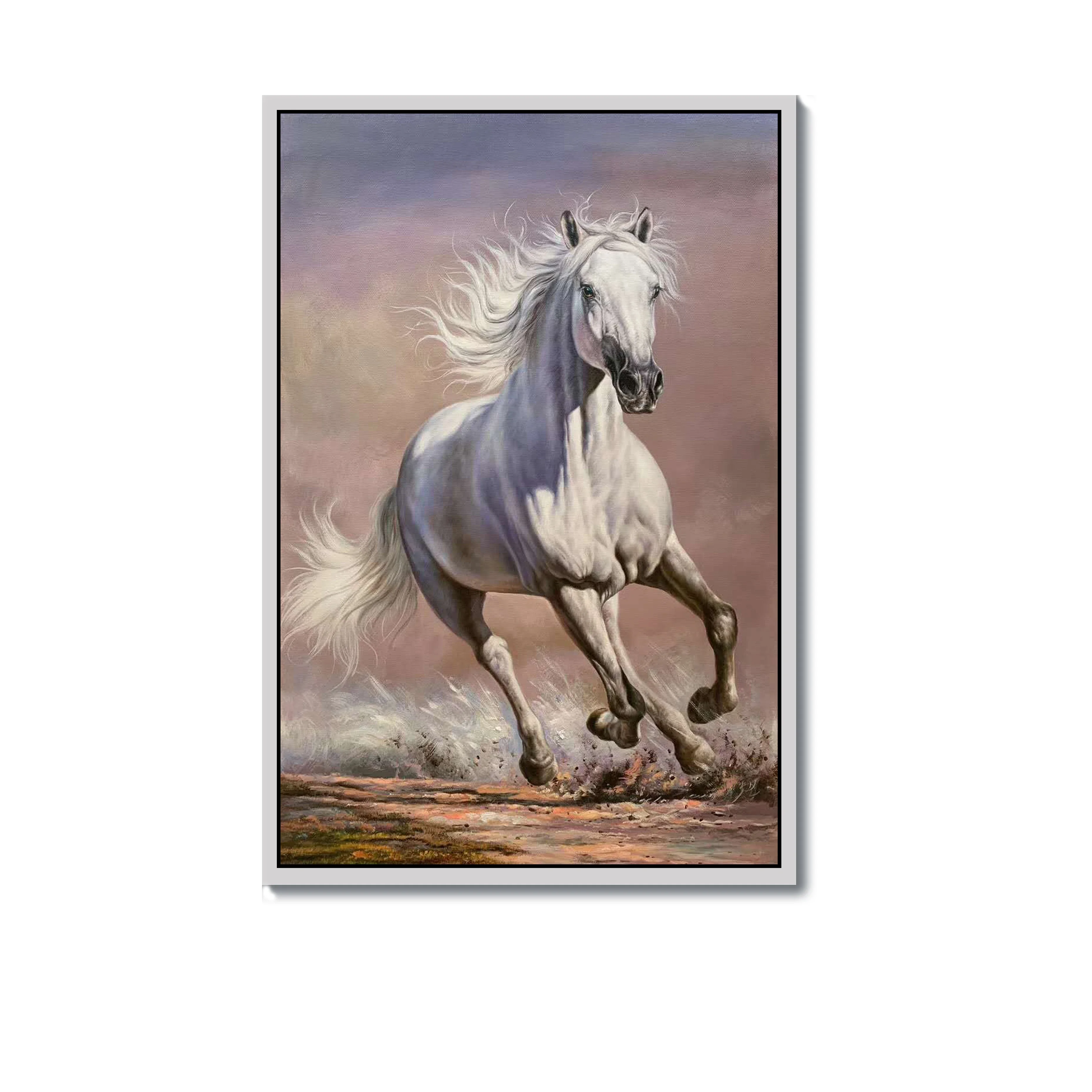 Hand Painted Horse Prints Oil Painting On Canvas For Living Room Wall Decor