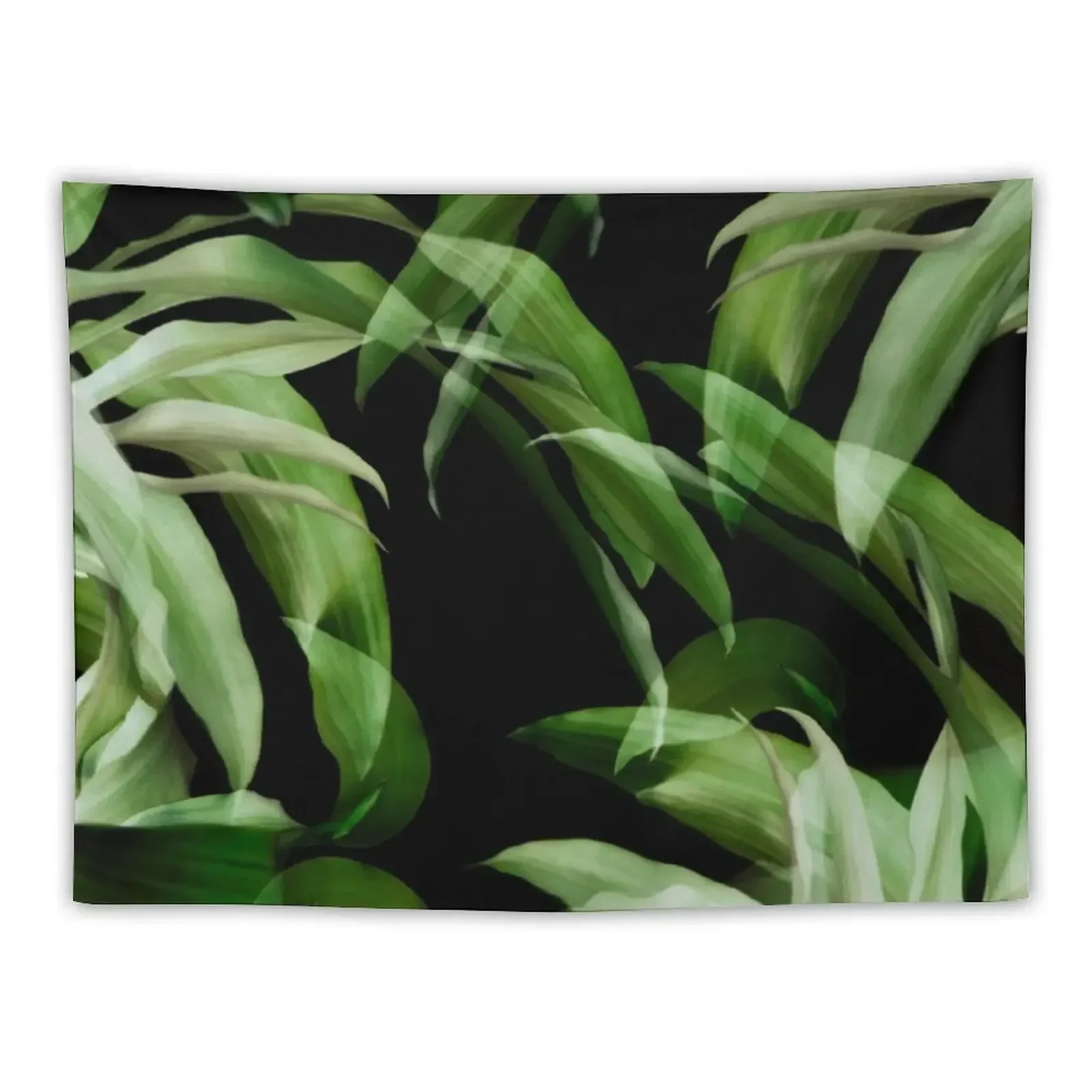 

Tropical leaves. green and black Tapestry Wall Hangings Decoration Wall Tapestries Decoration Bedroom Tapestry