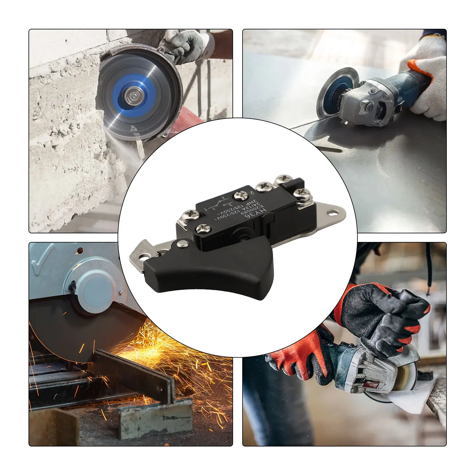 Effortless Switching For Drilling Tasks Electric Angle Grinder Switch for 2hp Grinder Switch 120V Voltage Responsive Pushbutton