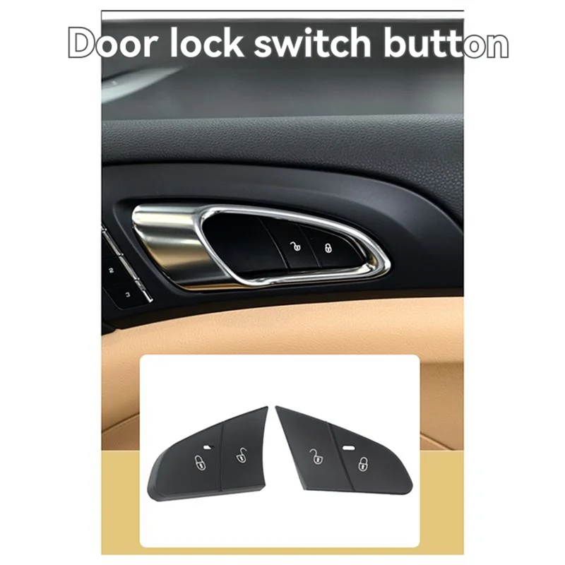 【Price Drop !!】 1 Pair For Cayenne Panamera 2010- 2016 Car Door Console Lock Switch Button 7PP962107DIVI 7PP962107EIVI