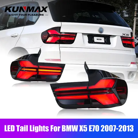 BMW X5 용 LED 후미등, 순차 방향 지시등, DRL 브레이크, 후진 플러그 앤 플레이, 자동차 후미등 어셈블리, E70 2007-13