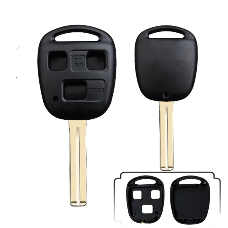 

10 шт. для Toyota Yaris Avalon Camry RAV4 Corolla Echo Lexus 2/3-кнопочный сменный дистанционный автомобильный ключ-брелок TOY48 Uncut Blade